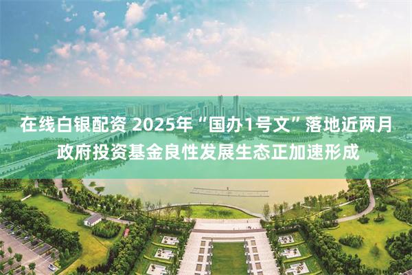 在线白银配资 2025年“国办1号文”落地近两月 政府投资基金良性发展生态正加速形成